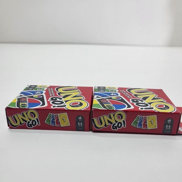 UNO Go Mini Card Game! Mini Travel Version. Pocket Sized. By Mattel Bundle‎ of 2 - Picture 4 of 9